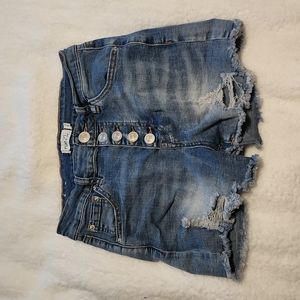 High-wasted Jean Shorts